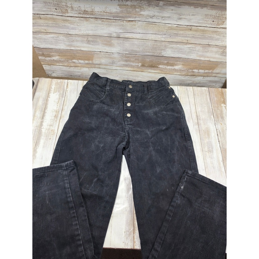Denim Republic Womens High Waisted Button Fly Straight‎ Leg Jeans Black READ